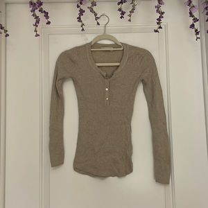 Cream Long Sleeve Shirt